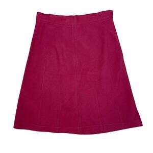 Narciso Rodriguez Sz 8 Silk Skirt A-Line Designer Old Money Quiet Luxury Red